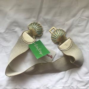 NWT Lilly Pulitzer Seashell Belt with Blue Accents